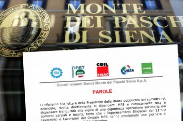 Mps, i sindacati, l’azienda ripristini le corrette relazioni industriali