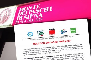 Mps, relazioni sindacali “normali”