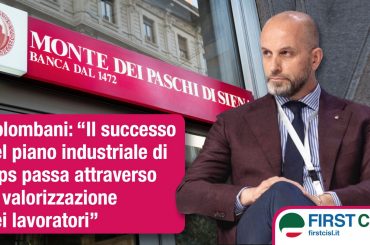 Mps, Colombani: il successo del piano passa attraverso la valorizzazione dei lavoratori