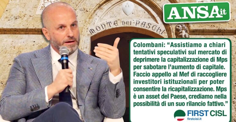 Mps, Colombani all’Ansa: c’è tentativo di sabotare aumento di capitale. Crediamo nella possibilità di rilancio