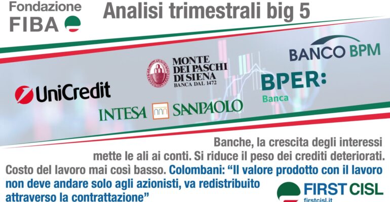 Banche, la crescita degli interessi mette le ali ai conti. Si riduce il peso dei crediti deteriorati