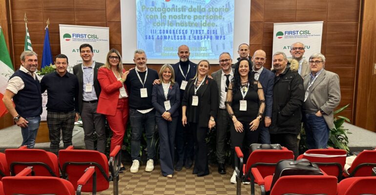 Congresso First Cisl Mps: Alessia Silvestri e Barbara Spezia riconfermate alla guida insieme alle due segreterie