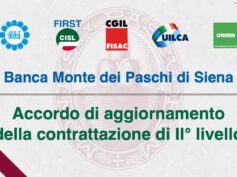 Monte dei Paschi di Siena, sottoscritto l’accordo di aggiornamento della contrattazione di 2° livello