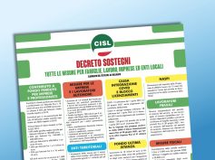 Coronavirus, Decreto Sostegni, il volantino della Cisl