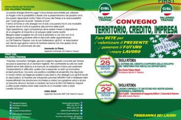 Convegno Territorio, Credito, Impresa    28-29 Novembre 2022