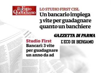 Il Fatto, First Cisl sulle retribuzioni manager, 3 vite da bancario non bastano