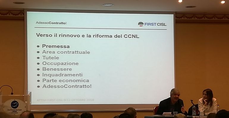 “AdessoContratto!”: la Segreteria Nazionale First Cisl presenta il nostro progetto di riforma del CCNL