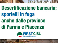 Desertificazione bancaria: sportelli in fuga anche dalle province di Parma e Piacenza