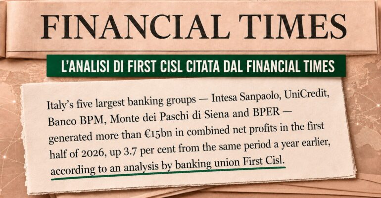 Banche, il Financial Times prende a riferimento i dati della Fondazione Fiba