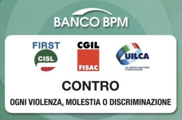Banco Bpm, contro ogni violenza, molestia o discriminazione