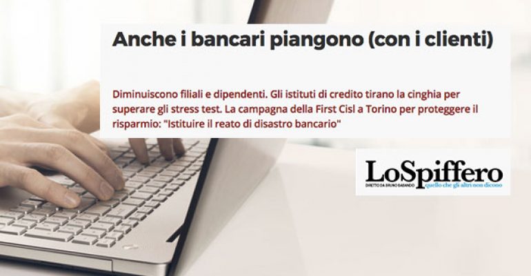 AdessoBanca! a Torino, sistema bancario piemontese è forte ma serve riformare