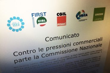 Contro pressioni commerciali parte Commissione Nazionale, comunicato unitario