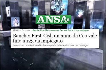 Ansa, Colombani, commissione banche parta da gap stipendio dipendenti e manager