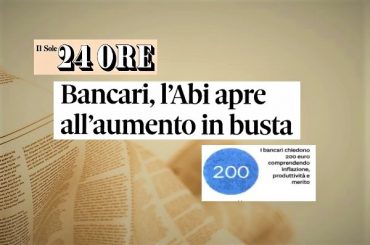 Il Sole 24 Ore, 300mila bancari in attesa del rinnovo del contratto di lavoro