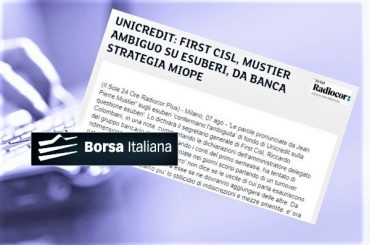 Borsa Italiana, Colombani a Mustier, su esuberi in UniCredit parlare chiaro