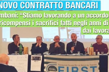 Colombani, contratto banche è occasione per ricompensare sacrifici lavoratori