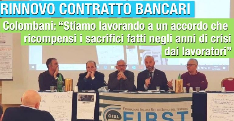 Colombani, contratto banche è occasione per ricompensare sacrifici lavoratori