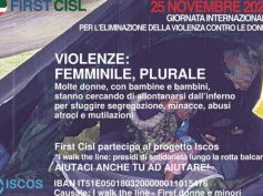 Contro violenza su donne First Cisl sostiene Iscos in “I walk the line”, presidi di solidarietà su rotta balcanica