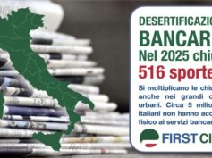 Desertificazione bancaria, da nord a sud anche la stampa locale rilancia il report First Cisl: altri 516 sportelli chiusi e 5 milioni di italiani senza servizi bancari