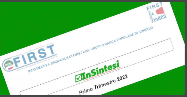 InSintesi n.1/2022, online il periodico curato da First Cisl Banca Popolare di Sondrio