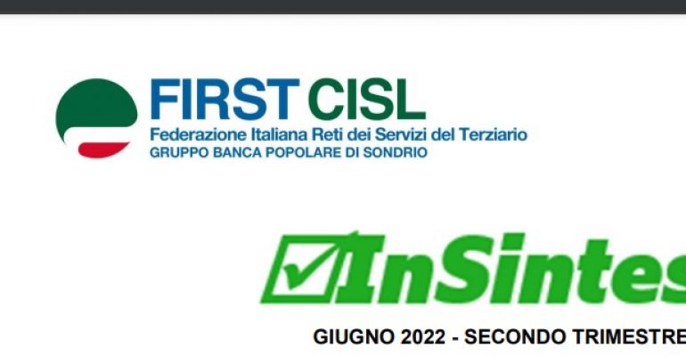 InSintesi 2/2022, online il nuovo numero del periodico curato da First Cisl Banca Popolare di Sondrio