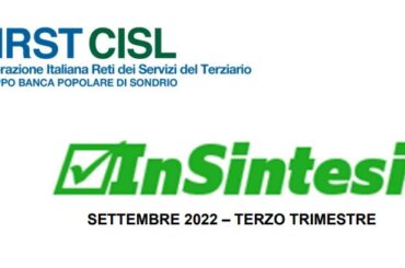 InSintesi 3/2022, online il nuovo numero del periodico curato da First Cisl Banca Popolare di Sondrio