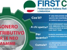 Esonero contributivo per le dipendenti neomamme, Infografica di First Cisl