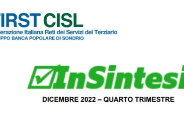 Online l’ultimo numero del 2022 di InSintesi, il periodico curato da First Cisl Banca Popolare di Sondrio