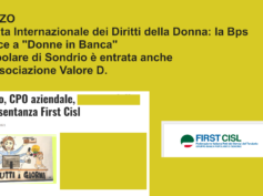 Popolare di Sondrio, adesione alla Carta “Donne in banca”,  Siniscalchi (First Cisl Bps): ora spazio alla contrattazione