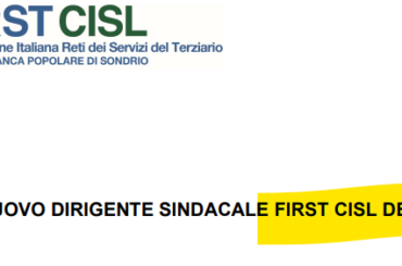 First Cisl Pop Sondrio, nuovo dirigente sindacale a Varese
