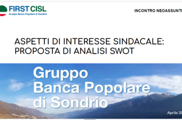 Neoassunti Pop Sondrio, First Cisl presente nel percorso professionale