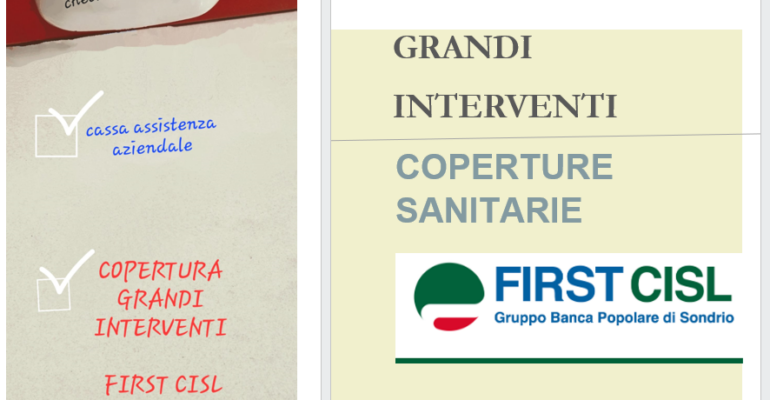 Grandi interventi chirurgici, Banca Popolare di Sondrio, copertura sanitaria First Cisl