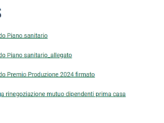 Premio variabile di risultato 2024 e piano sanitario, online i verbali d’intesa sindacale