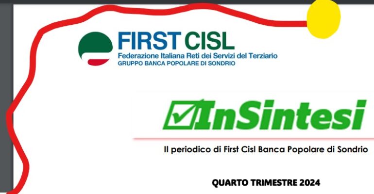 Buoni pasto e convenzioni, truffe, verbali di colloquio su InSintesi 4, il periodico di First Cisl Pop Sondrio
