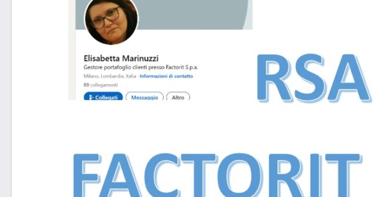 Factorit SpA, Elisabetta Marinuzzi nuova Rsa First Cisl