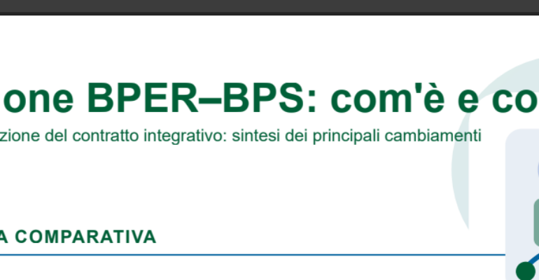 Armonizzazione Bps-Bper, INFOGRAFICA e accordi sottoscritti