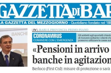 Berloco, banche, prendere provvedimenti o sarà il caos