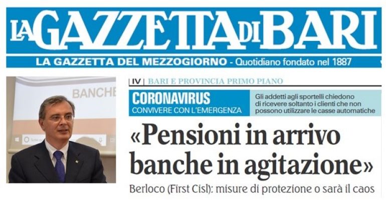 Berloco, banche, prendere provvedimenti o sarà il caos