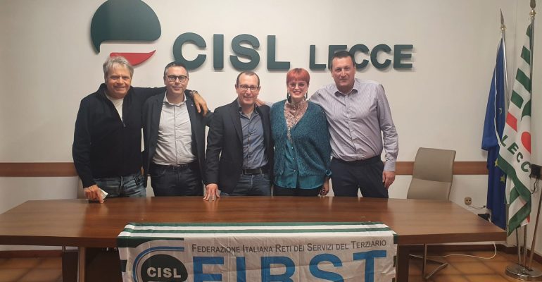 First Cisl Lecce, nuovo Coordinatore Maurizio Armenise, con lui Colella, Eletto, Mazzei e Mummolo