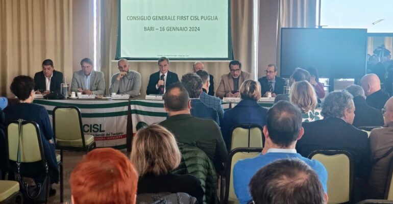 Si è svolto a Bari il Consiglio generale di First Cisl Puglia. La fotogallery