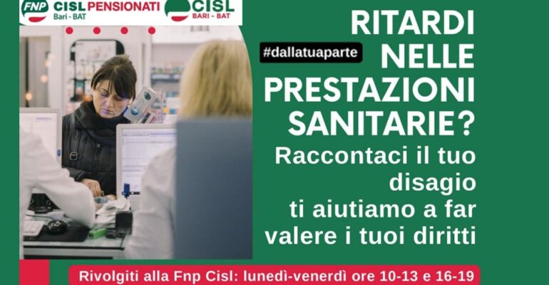 La Cisl di Bari impegnata contro le liste di attesa nella sanità pubblica regionale. Berloco, First Cisl Puglia: battaglia di civiltà