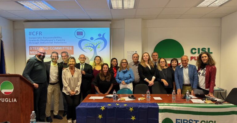 Berloco: la responsabilità familiare d’impresa, un nuovo orizzonte per il benessere di lavoratrici, lavoratori e famiglie. A Bari il meeting europeo
