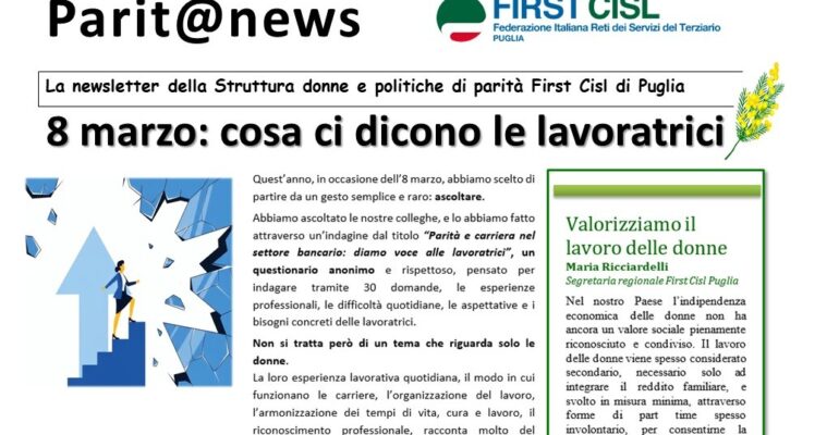 È online il nuovo numero di Parit@news Speciale 8 Marzo