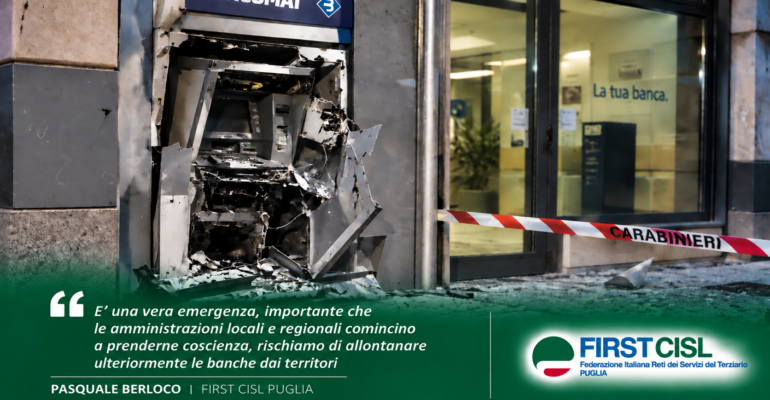 Assalti agli ATM in Puglia: proposta di un Osservatorio regionale permanente