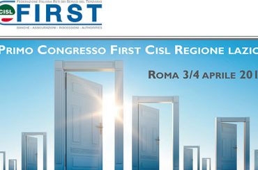 Il primo Congresso FIRST CISL Lazio, il 3 e 4 aprile a Roma – I documenti