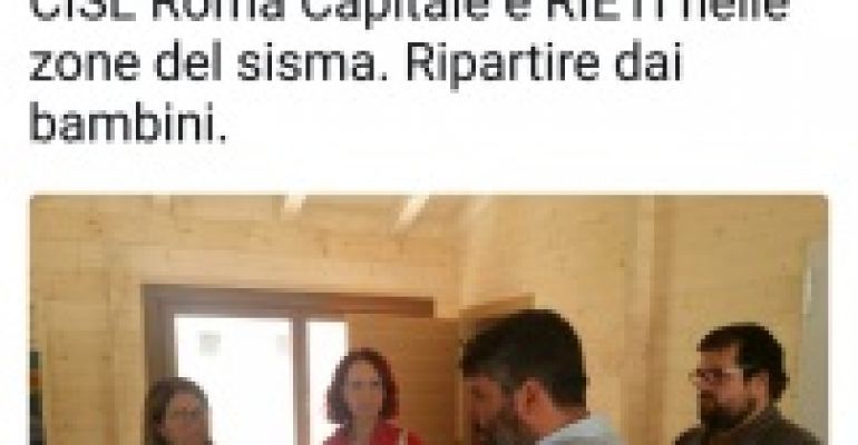 First Cisl del Lazio e di Roma e Rieti. Terromoto: ripartire dai bambini.