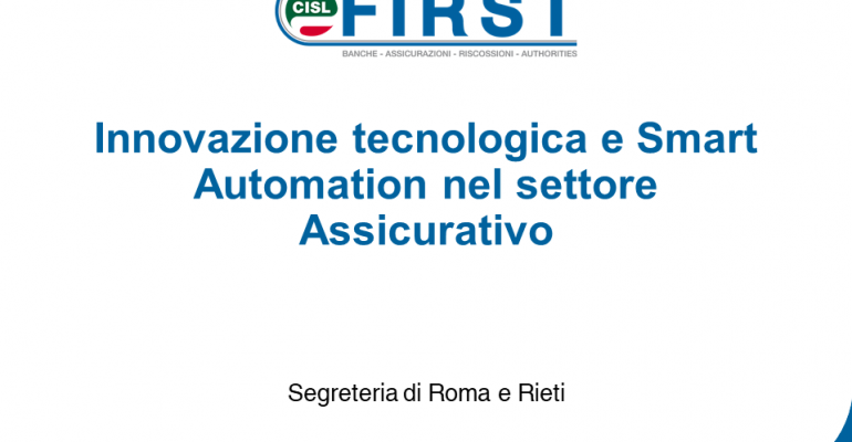 Seminario su Innovazione tecnologica e Smart Automation nel settore Assicurativo