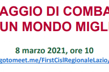 Festa della Donna, la FIRST Cisl del Lazio celebra la Giornata con un evento dedicato al “coraggio”