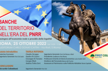Banche del territorio nell’era del PNRR – il convegno del 25 ottobre 2022