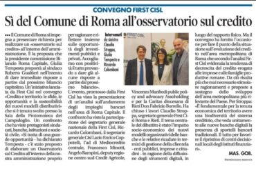 Convegno First Cisl di Roma e Rieti 29 ottobre